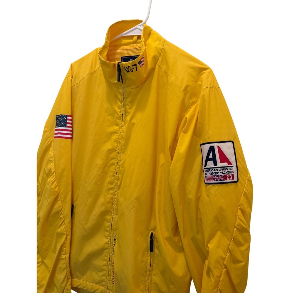 NWT American Living Yachting Jacket Yellow Sailing Windbreaker Men's Medium US-7 - Picture 2 of 16